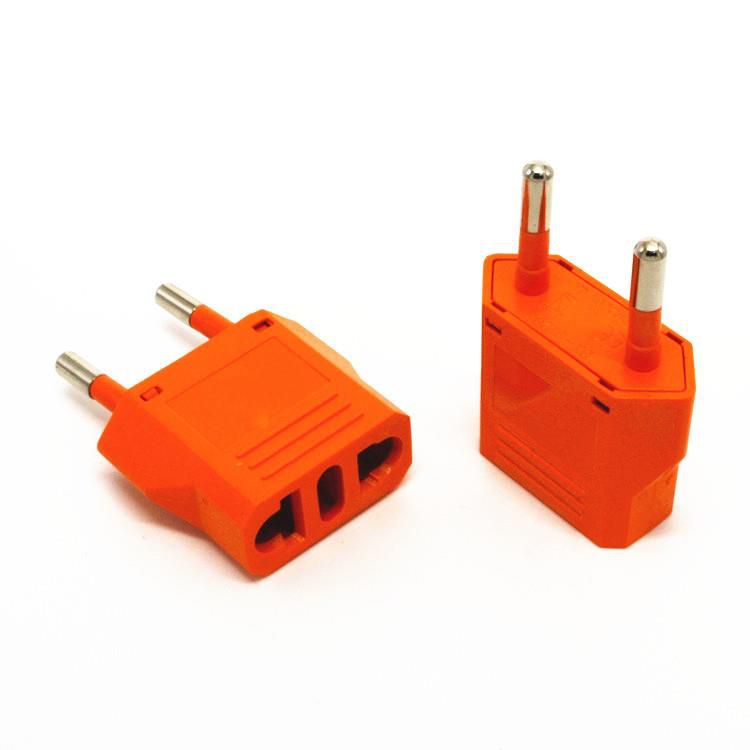 1 pcs US To EU 4.0mm Plug Adapter  American To Euro Europe European Travel Power Adapter AC Converter Electrical Outlet Socket