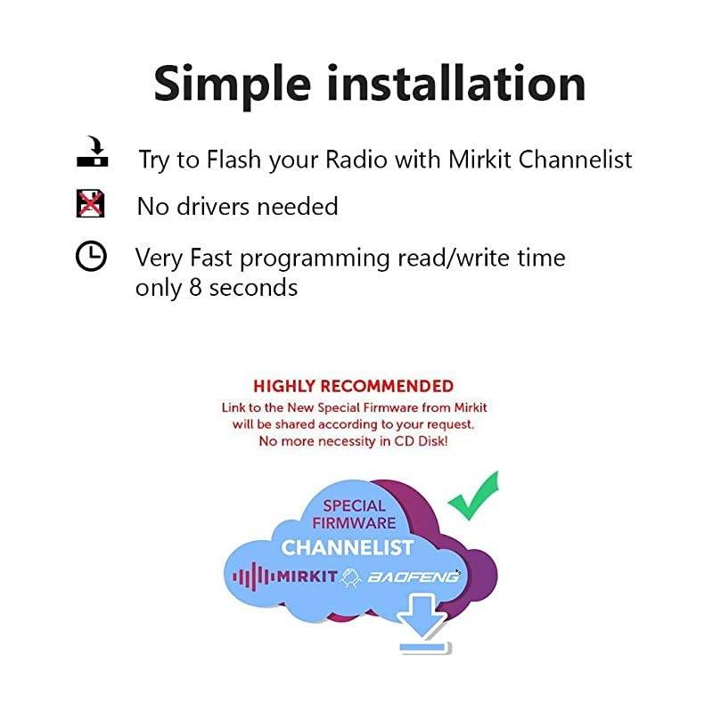 USB FTDI Programming Cable Model 3 Black for Flashing Analogue Ham Radio: Baofeng, , Wouxun, Kenwood, Archell, Retevis