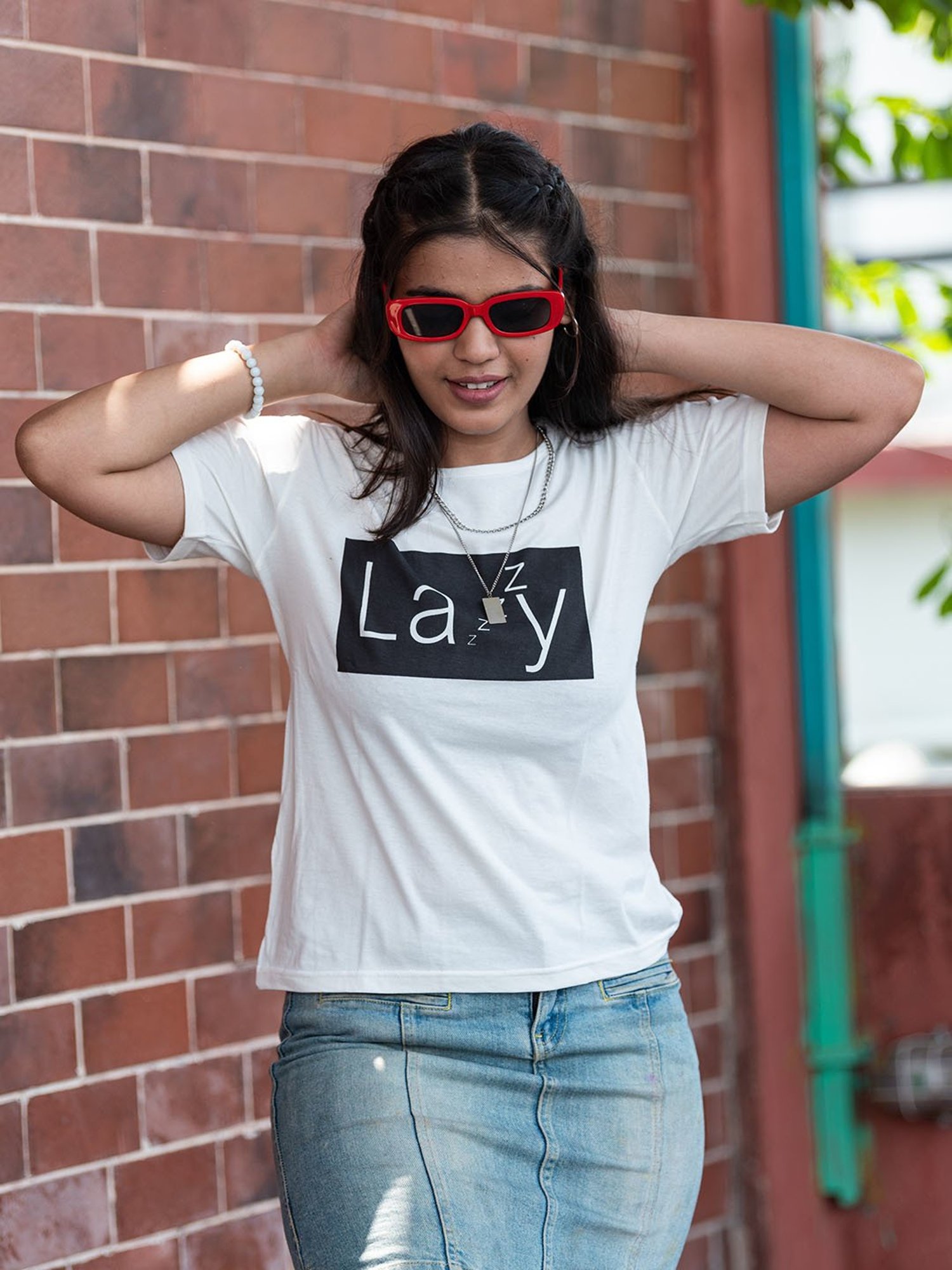 TeenTrums Girls White Printed T-Shirt