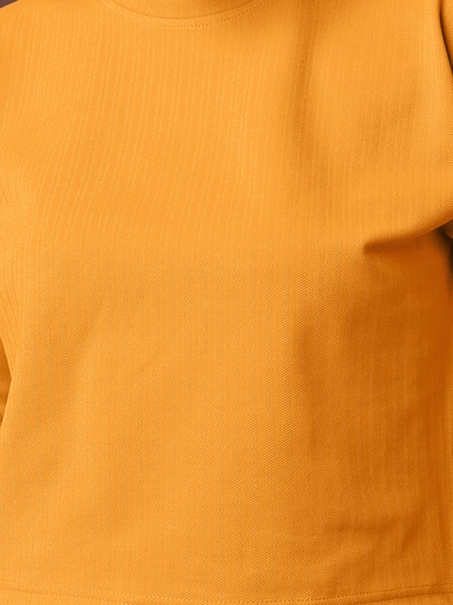 PURVAJA Yellow Regular Fit Crop Top