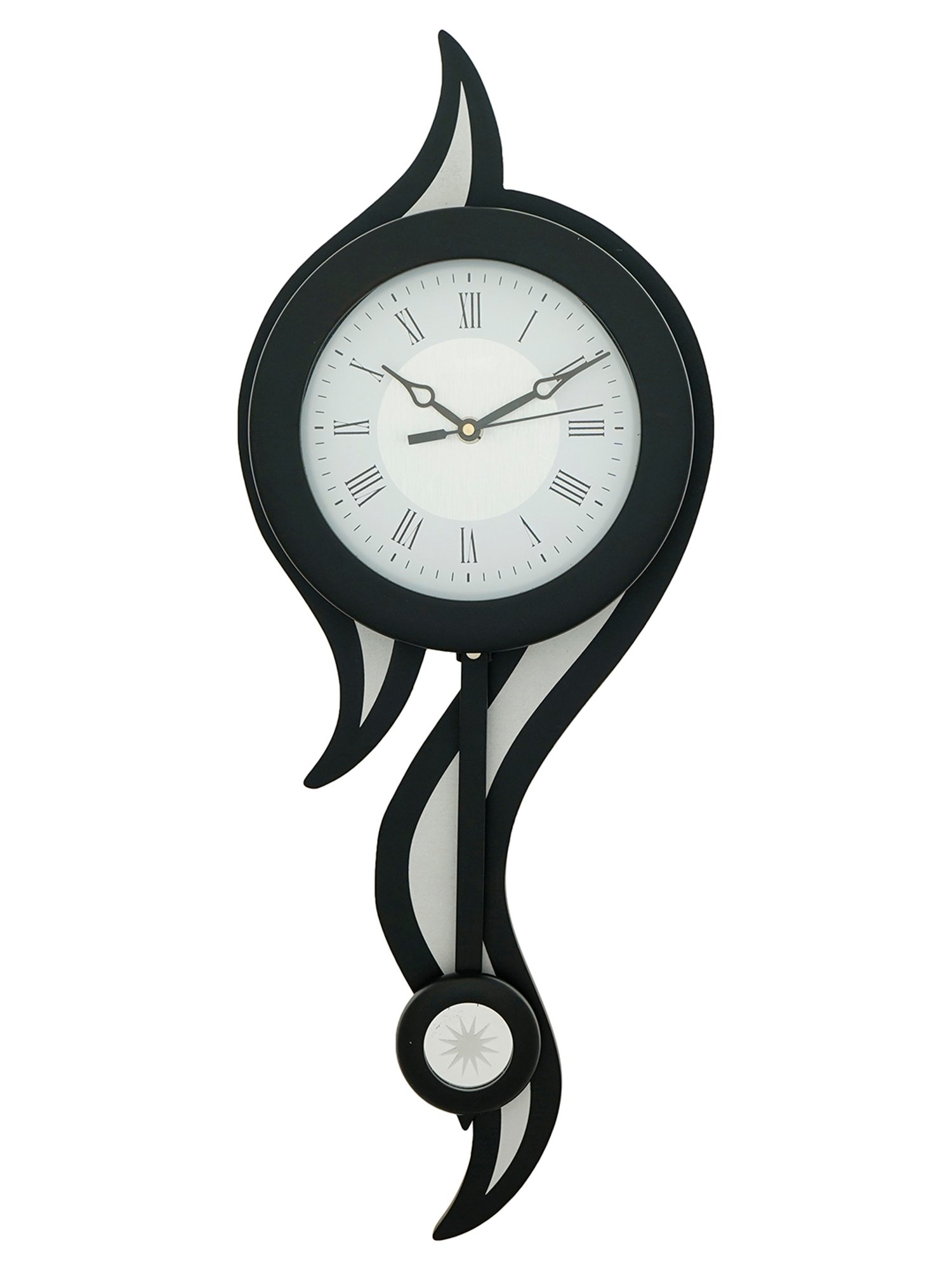 CHRONIKLE Vertical Black Wood Wall Clock