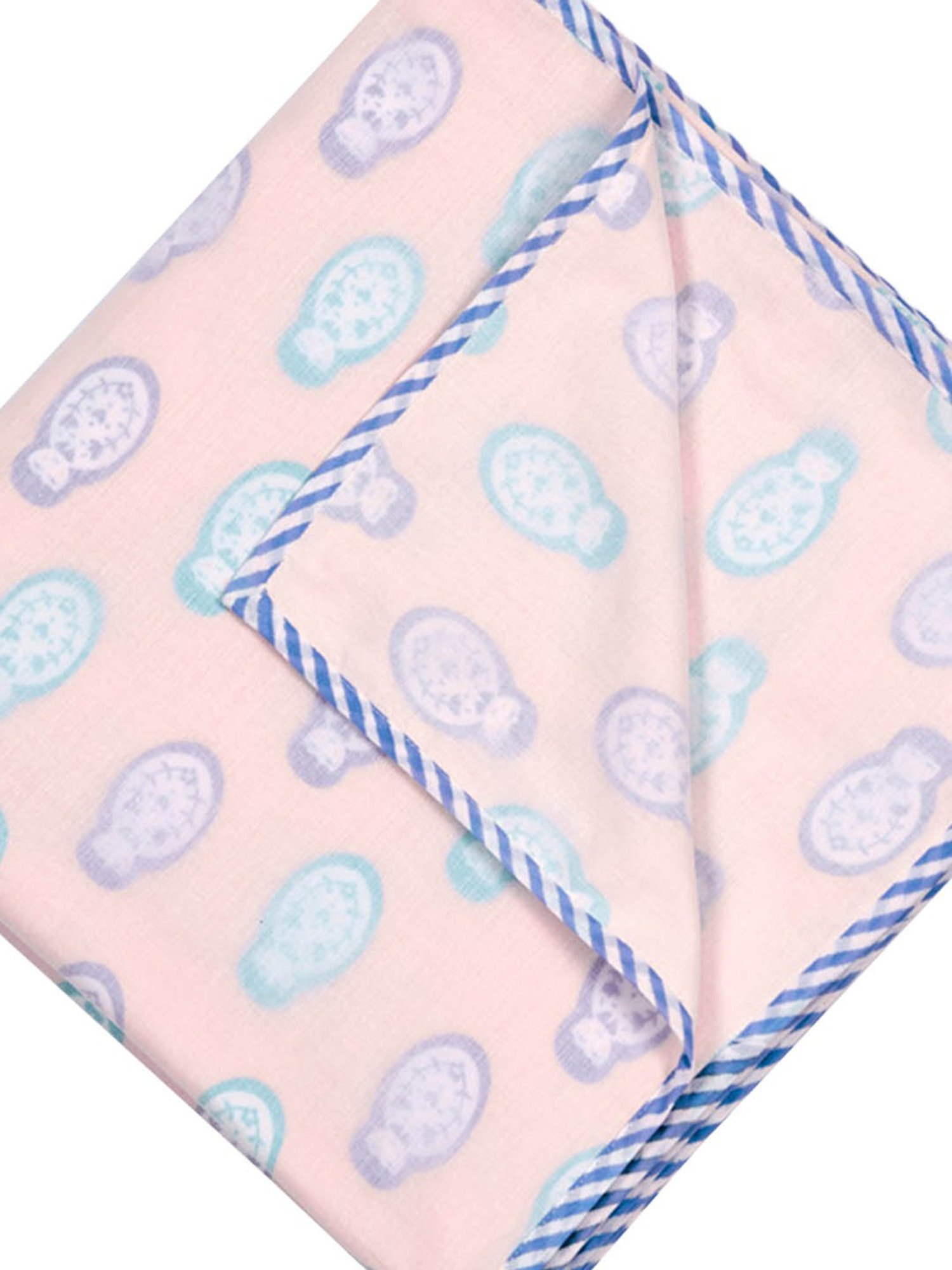 Nigh Nigh Dolls Peach Cotton 70 TC Kids Dohar - Set of 1