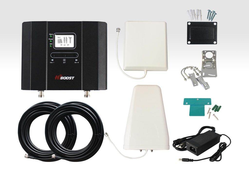 HiBoost Home 15K LCD Cell Phone Signal Booster Covers Up To 15,000 sq ft - F20G-5S-LCD