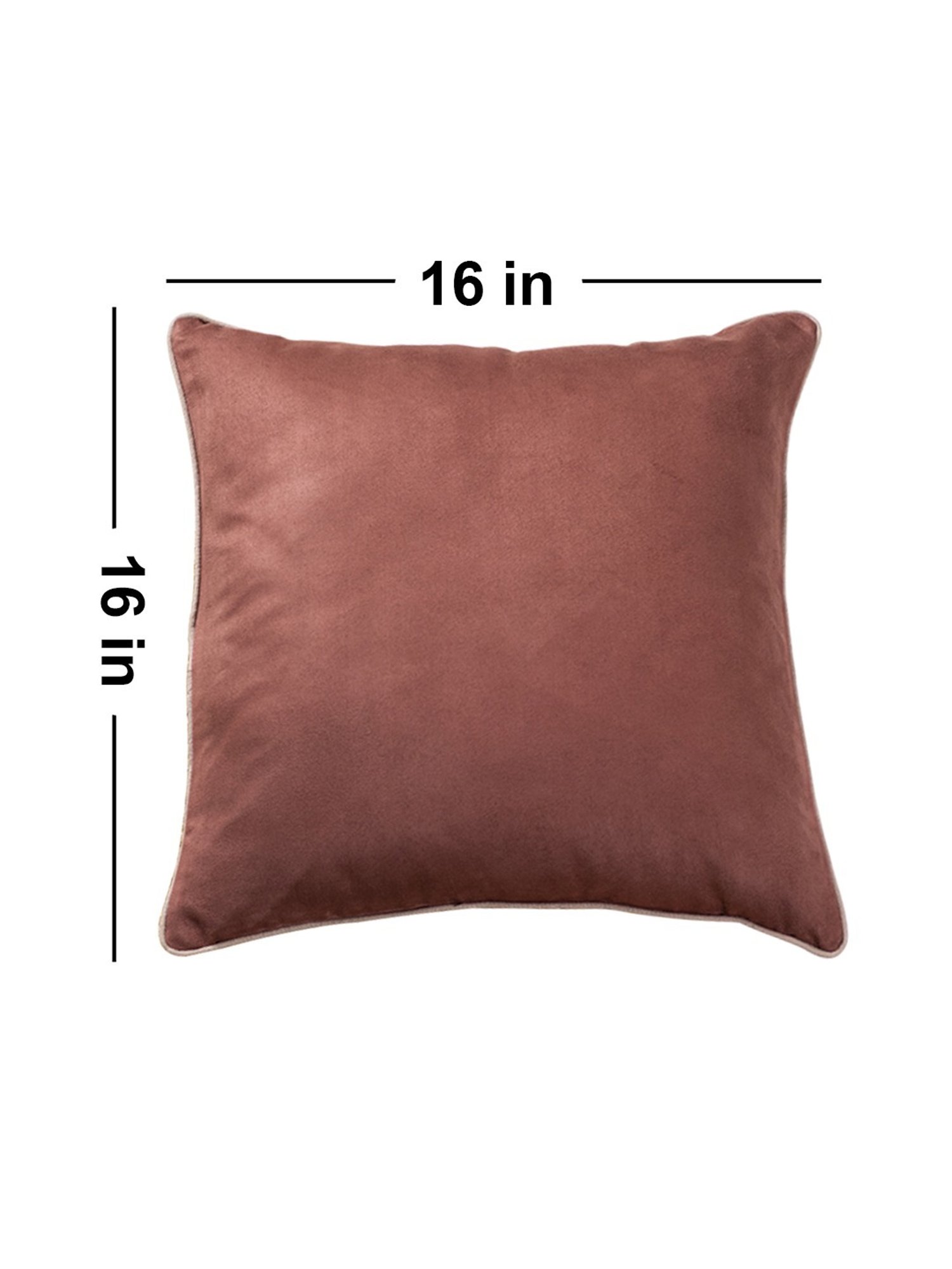 Nestroots Solid Brown Silk Cushion Cover