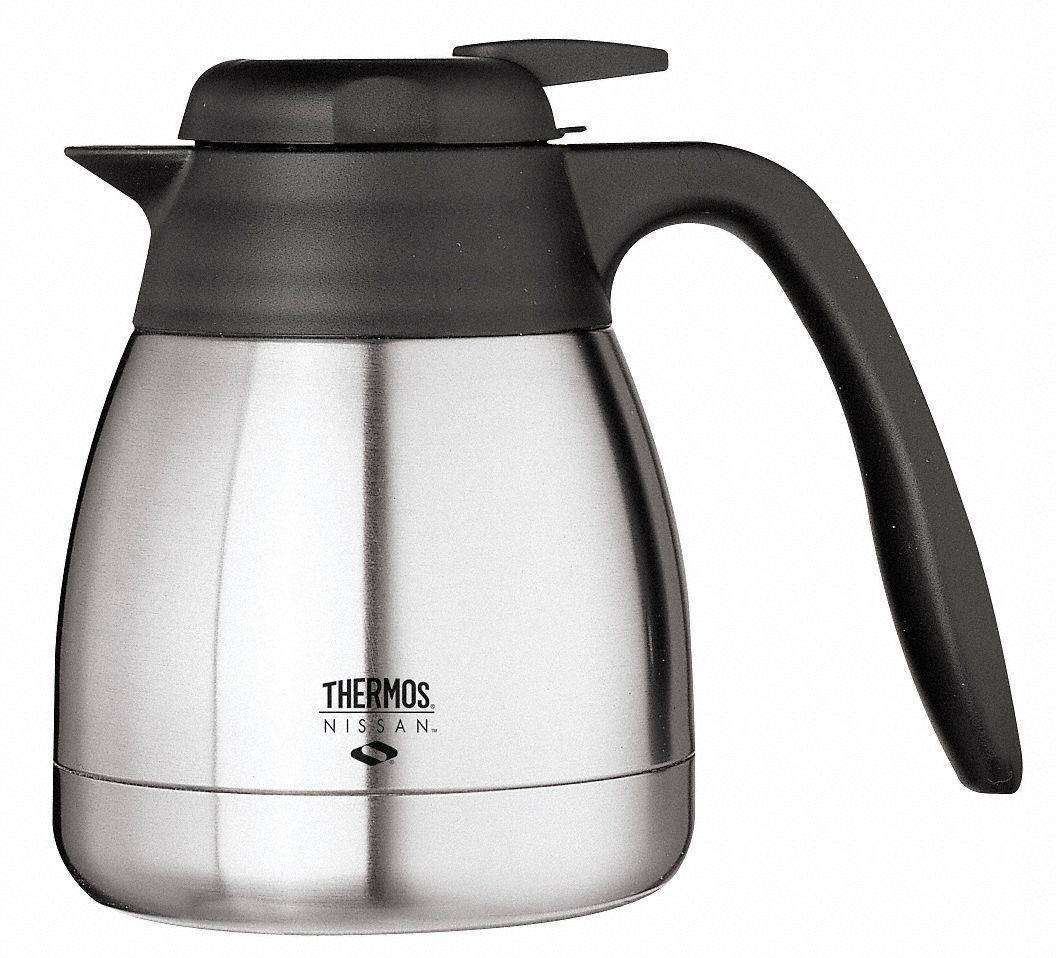 THERMOS TGS06SC Vacuum Insulated Carafe,Lever Lid,20 oz