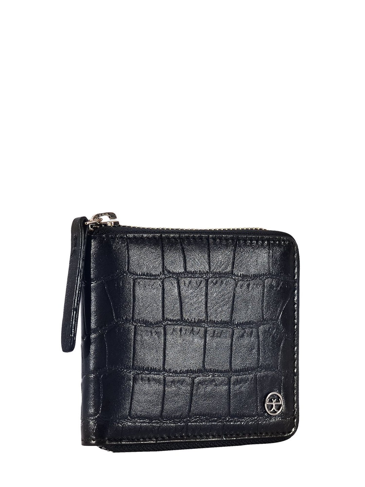 Eske Navy Blue Animal Effect Zip Around Wallet for Men