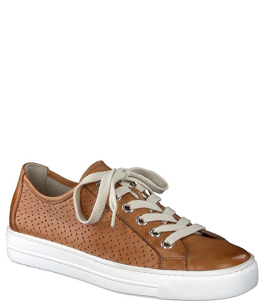 Paul Green Hope Zigzag Leather Lace-Up Sneakers
