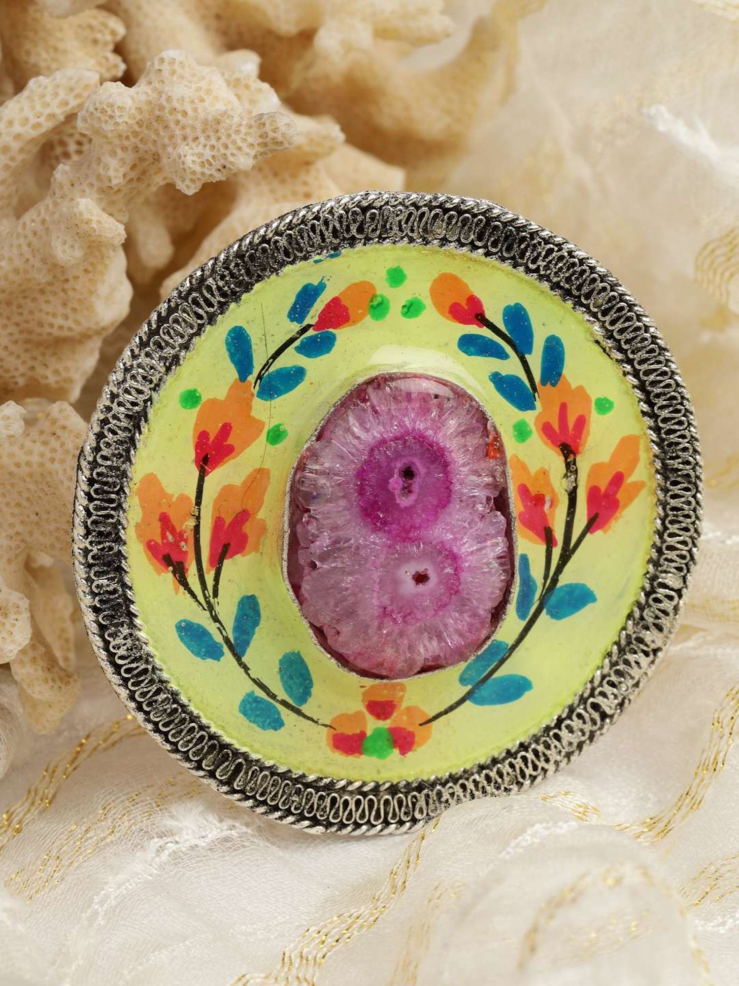 Accessorize London Women's Jewel Embellished Rings Set Of Three White