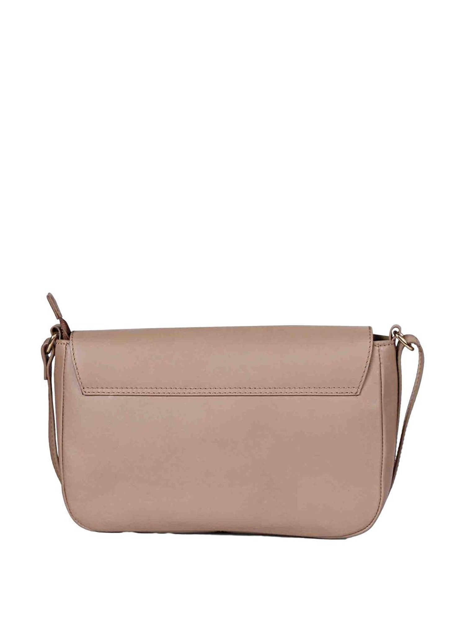 Favore Peach Solid Small Sling Handbag