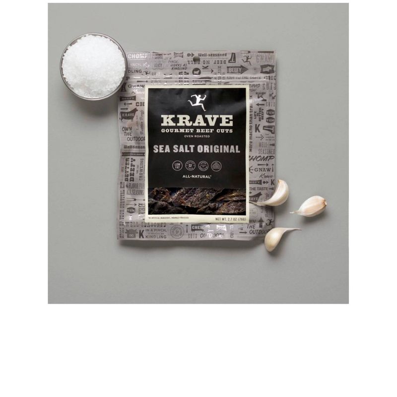 Krave Sea Salt Original Beef Jerky – 2.7oz