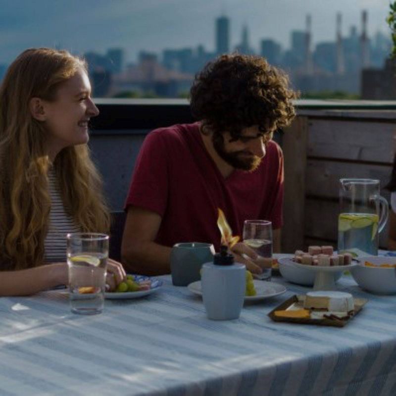 Tiki Brand 5.75" Herringbone Glass Table Torch White 3pk