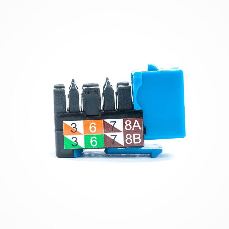 FireFold CAT5E-KJ-BLU Vertical Cable Cat5E Keystone Jack - 110 Style