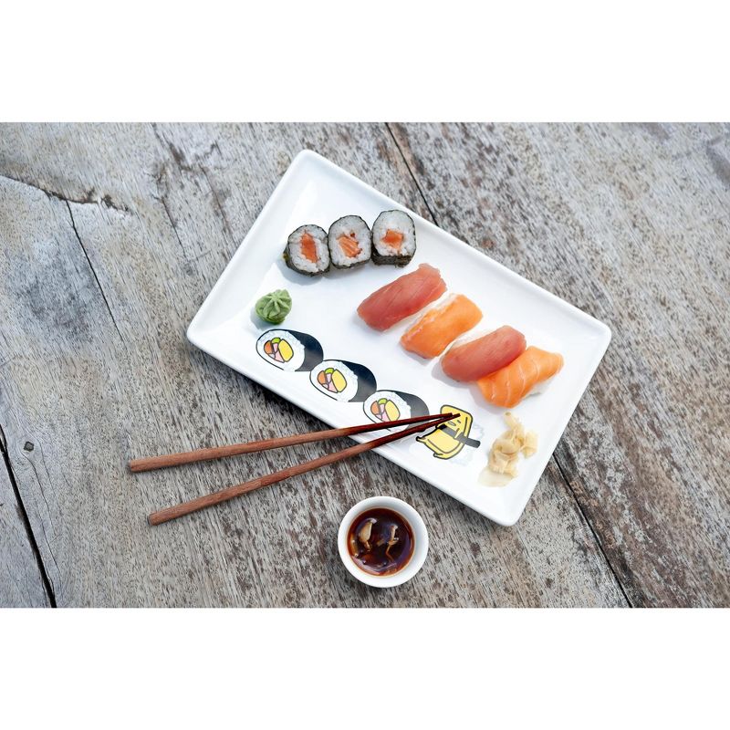 Seven20 Gudetama Stoneware Sushi Set | Plate | Wasabi Dish | Chopsticks