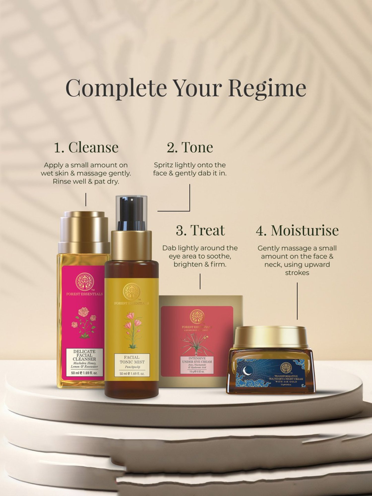 Forest Essentials Intensive Under Eye Cream Anise Niacinamide Hyaluronic Acid - Dark Circles - 15 gm