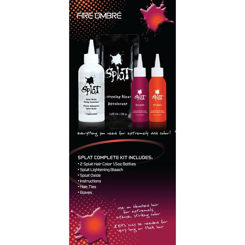 Splat Ombre Fire Hair Bleach and Color kit - 5.2 fl oz