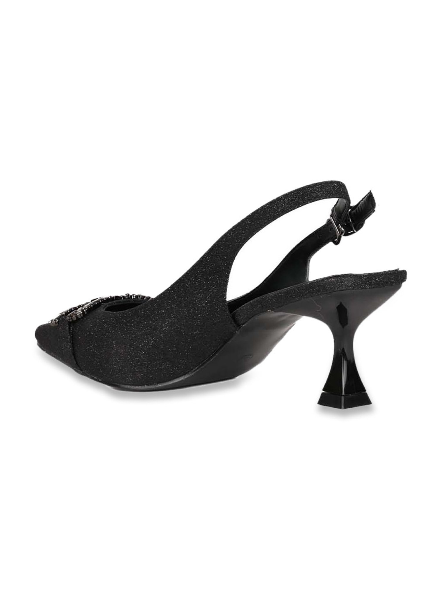 Ronnie Grey Women's Black Back Strap Stilettos