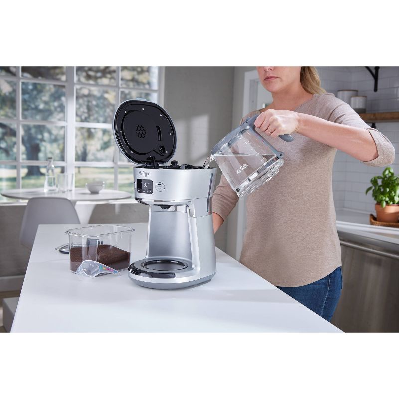 Mr. Coffee Easy-Measure 12-Cup Programmable Coffee Maker – Silver