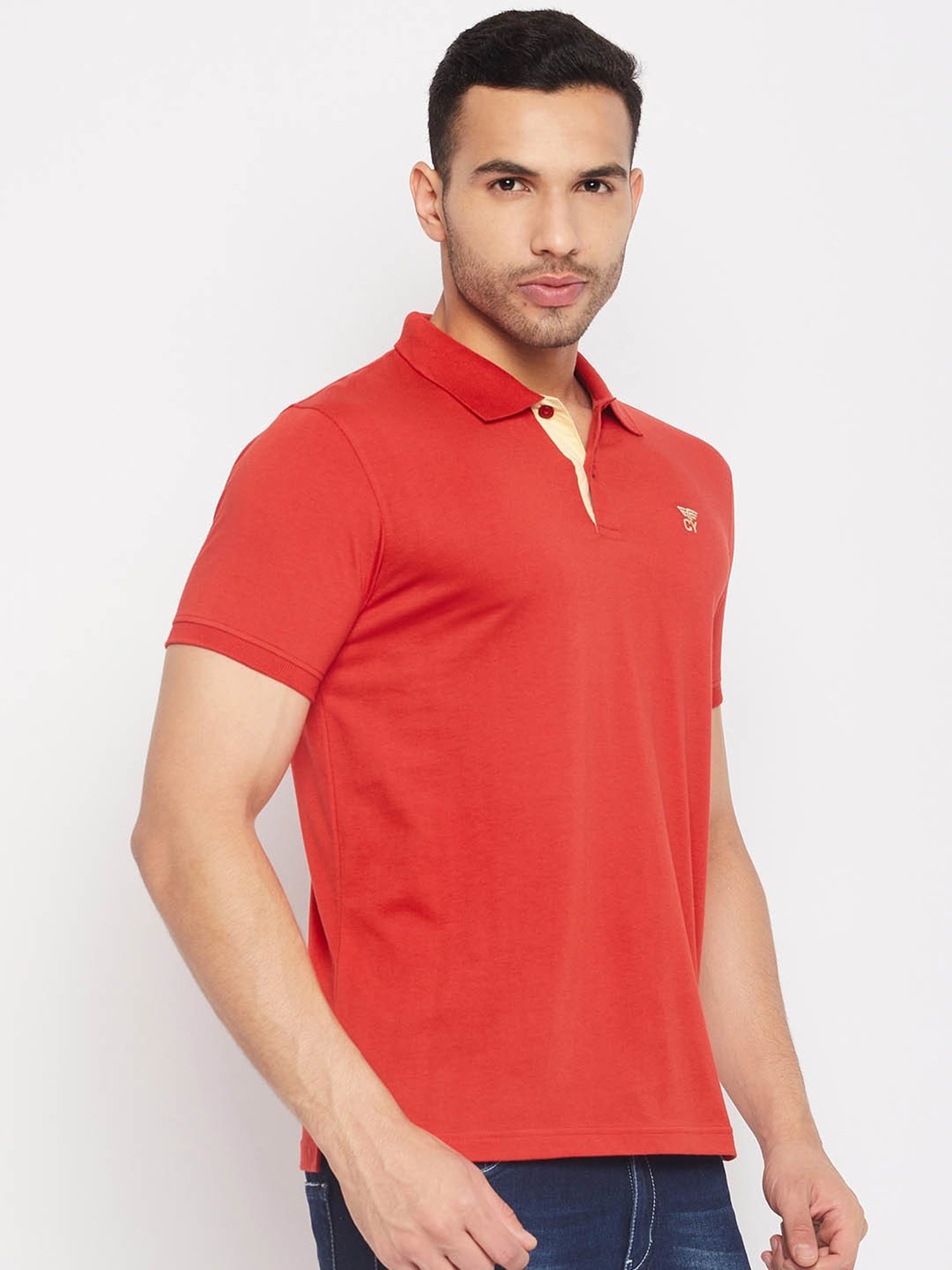 Club York Red Regular fit Polo T-Shirt