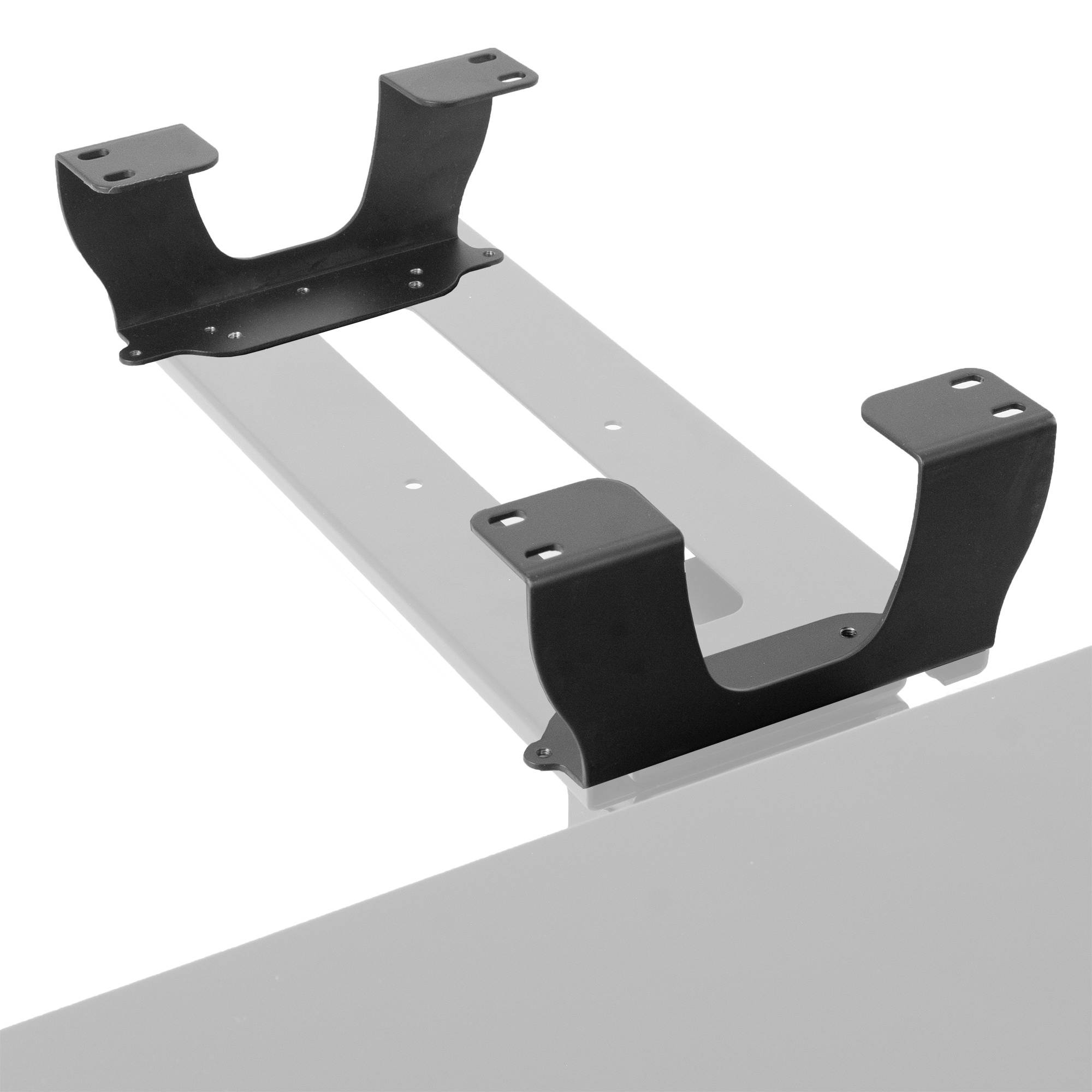 VIVO Steel Dual Spacer Brackets for Keyboard and Mouse Platform Slider Tray | Height Track Spacer (MOUNT-SPACER01)