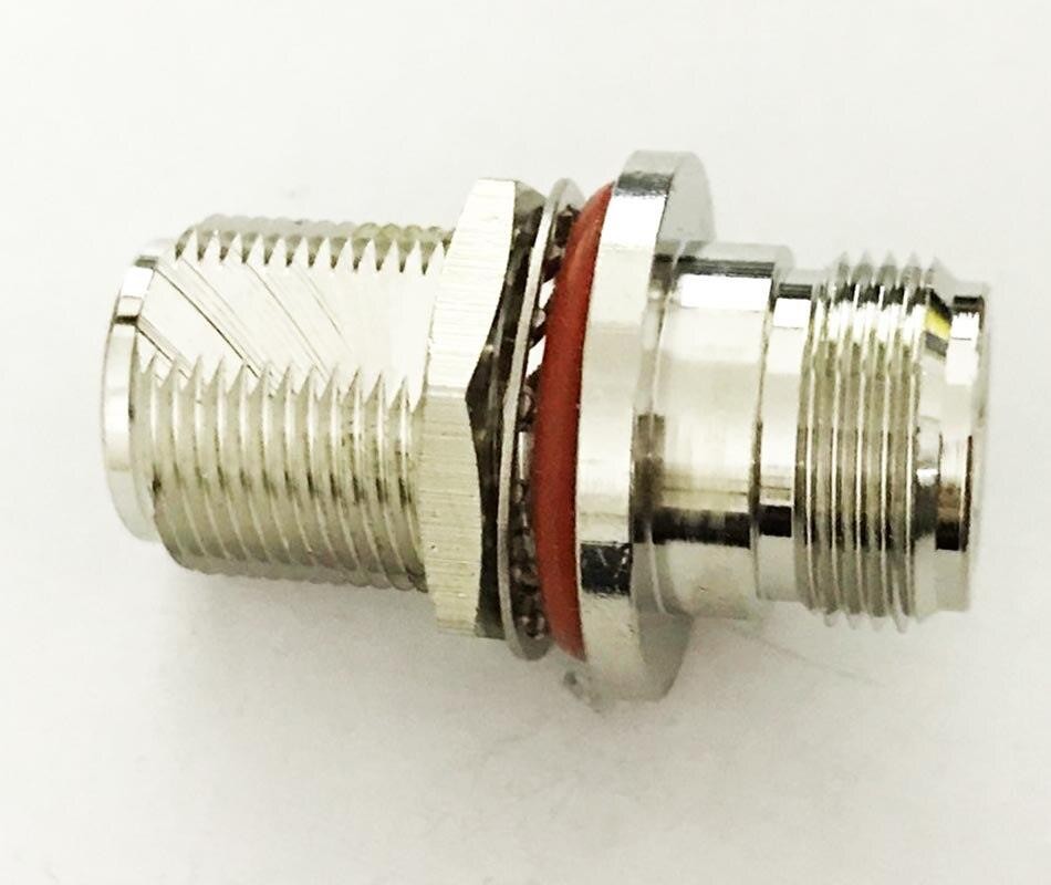 10pcs N female O-ring Waterproof to N Female Jack Nut Panel Mount RF Coax Connector Adapter 50ohm