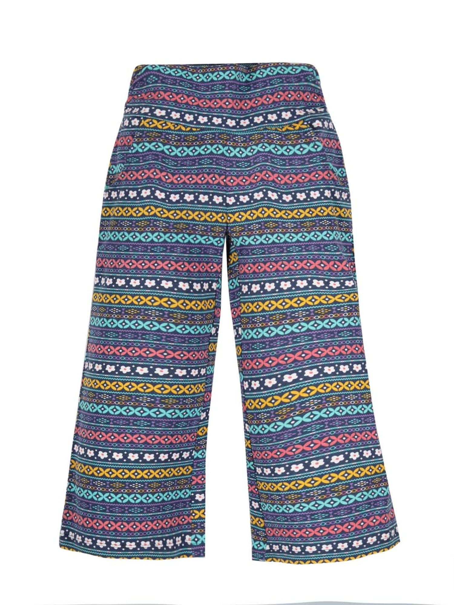 Plum Tree Kids Pink & Blue Cotton Printed Crop Top Set