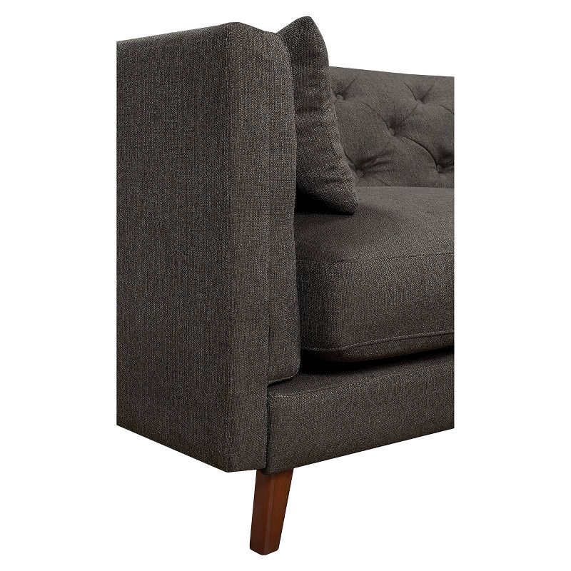 Celeste Tufted Sofa French Gray - ELLE DECOR