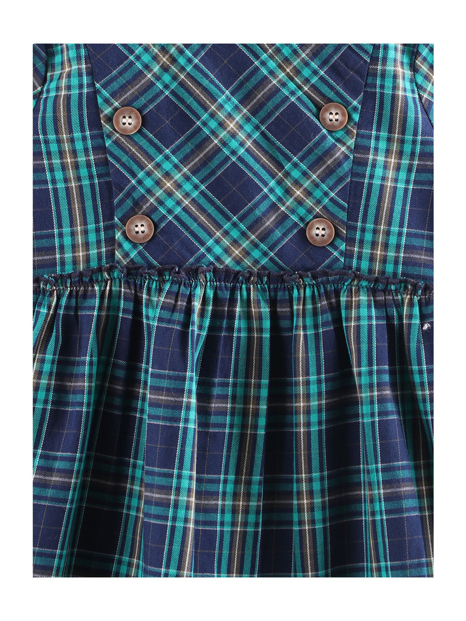 Beebay Kids Blue Checks Dress