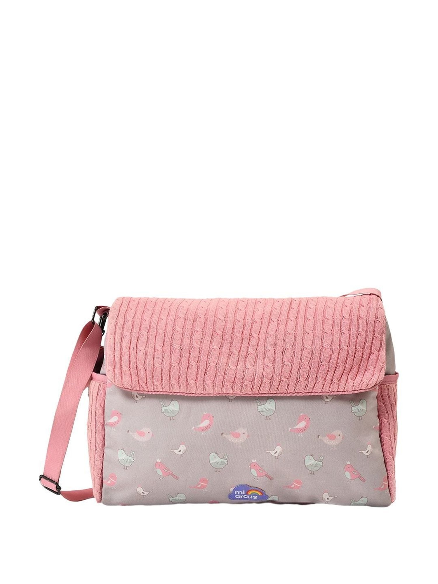 MiArcus Pink Peony Knitted Diaper Bag
