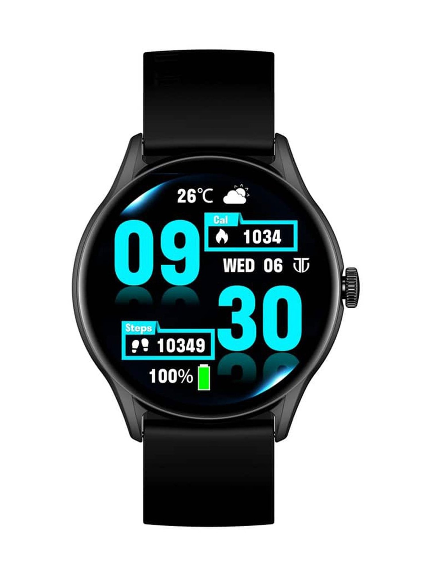 Titan Evoke BT Calling Smartwatch with Large 1.43" AMOLED Display & IP68 Water Resistance (Black)
