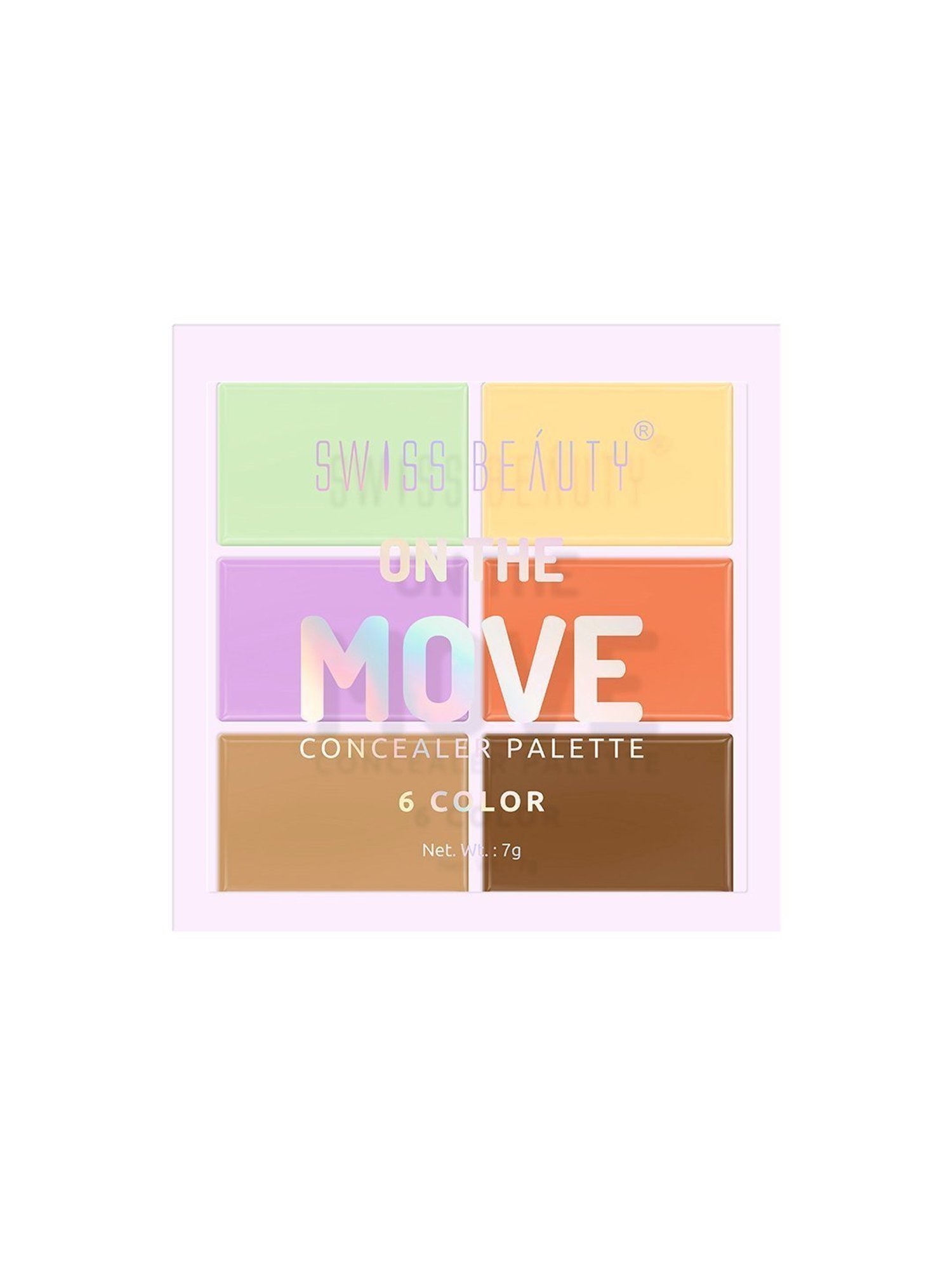 SWISS BEAUTY On the Move Concealer Palette 6 Color Correct & Contour - 7 gm