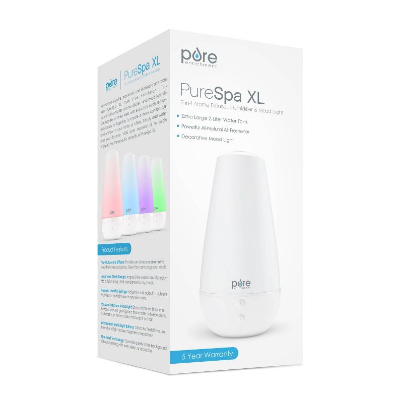 Pure Enrichment Spa XL 3-In-1 Aroma Diffuser Humidifier And Mood Light