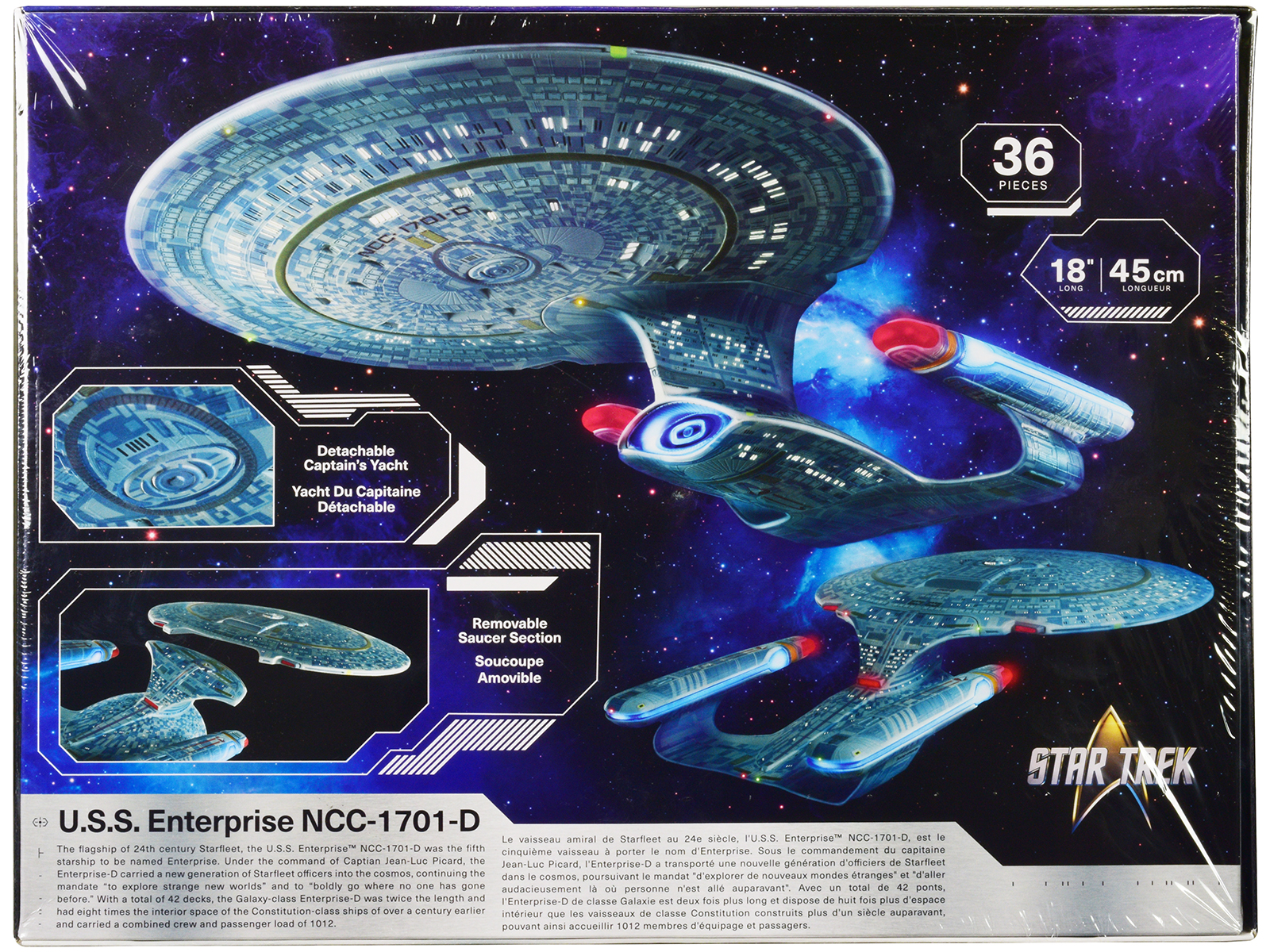 Skill 2 Model Kit U.S.S. Enterprise NCC-1701 Refit Starship "Star Trek" 1/537 Scale Model by AMT