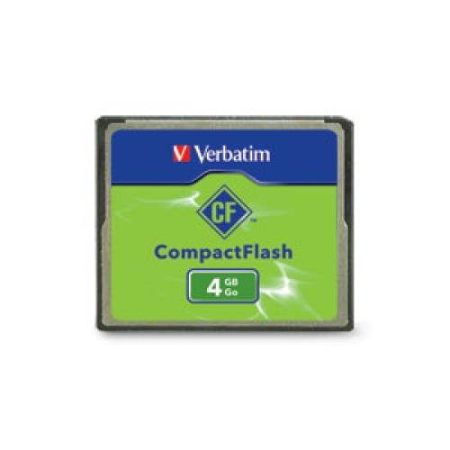 VERBATIM 95188 Verbatim - Flash memory card - 4 GB - CompactFlash - for P/N: 97705, 97706