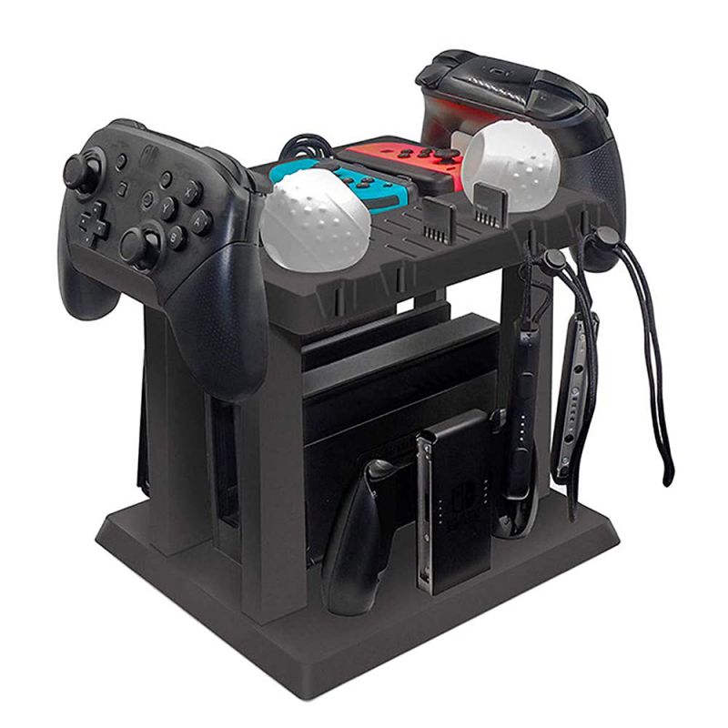 Storage Stand for Nintendo Switch, Storage Stand Controller Holder for Nintendo Switch Accessories and 2 Poke Ball Plus Controllers