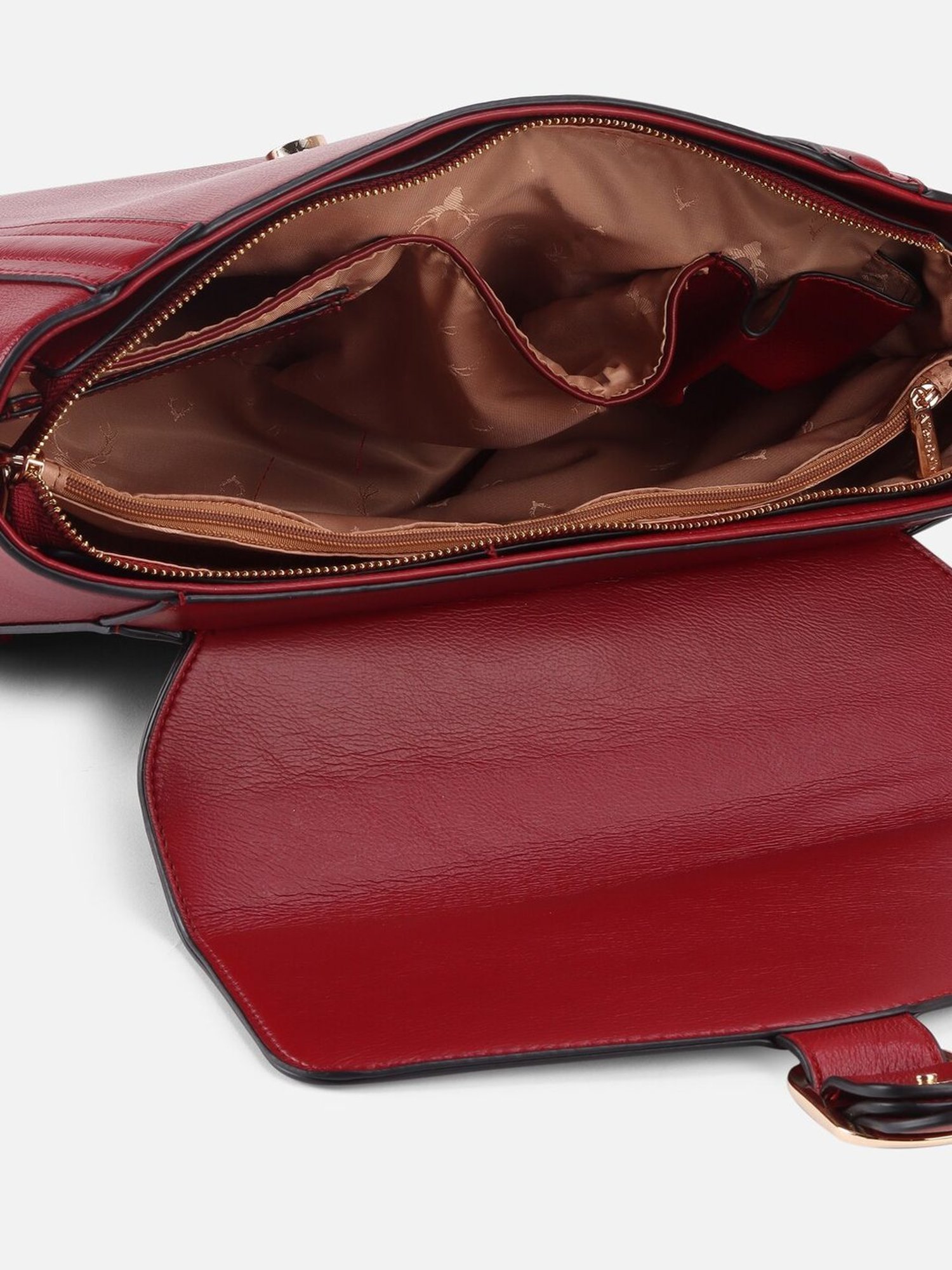 Favore Tan Solid Medium Satchels