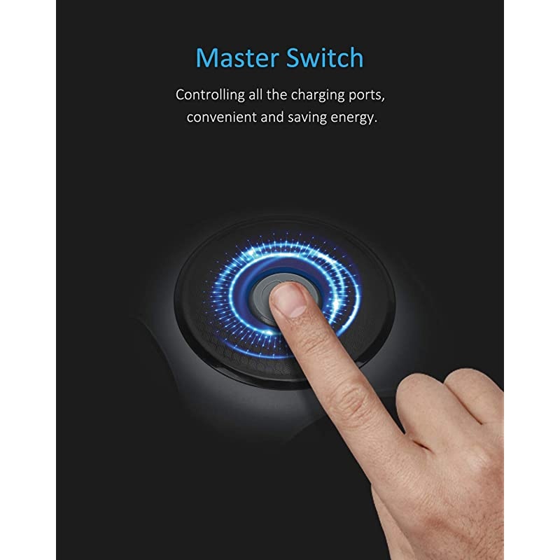 Surge Protector Power Strip Tower 10ft Extension Cord 4 USB Port 9 Outlet Desktop Charging Station 1080J Adjustable Voltage 110240V Multiple Plug Fire Proof or PC Laptop Phone Office