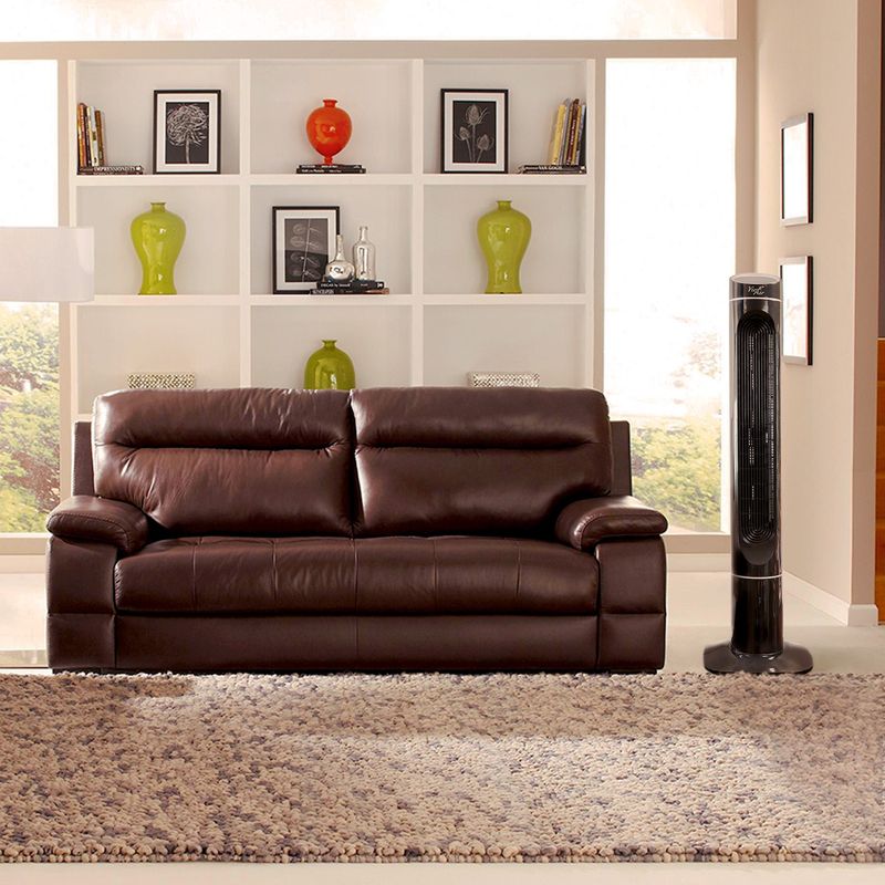 Vie Air 50 Inch Luxury Digital 3 Speed High Velocity Tower Fan with Fresh Air Ionizer and Remote Control in Black