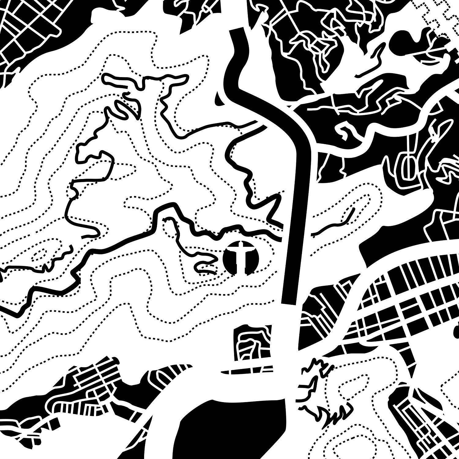 Rio de Janeiro Paper Cut Map by O3 Design Studio White 12&times;12 inches Paper Art