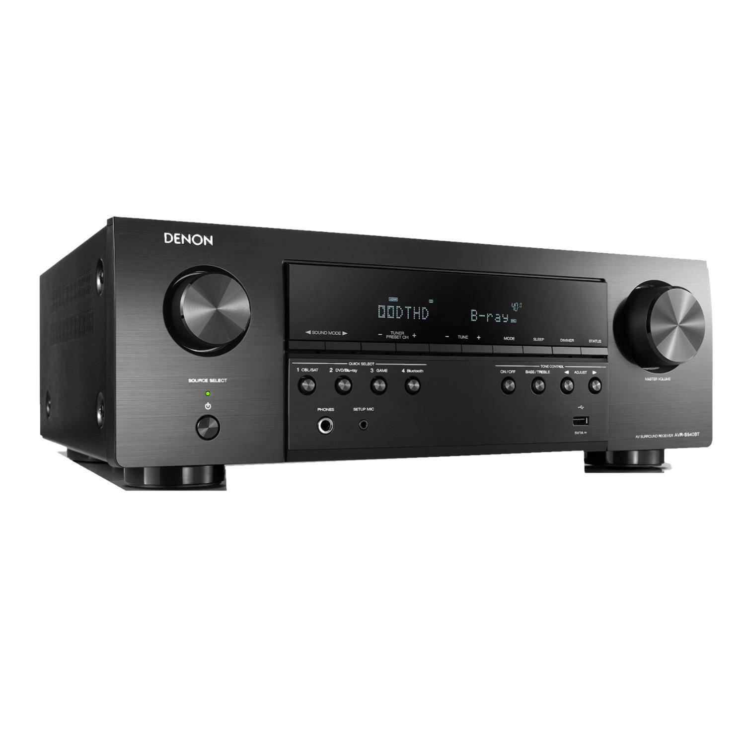Denon AVR-S540BT 5.2 Channel 4K Ultra HD AV Receiver with Bluetooth