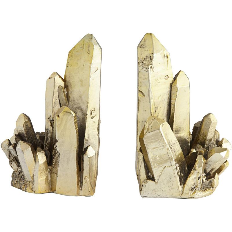 Studio 55D Talbot Shiny Gold Crystal Decorative Bookends