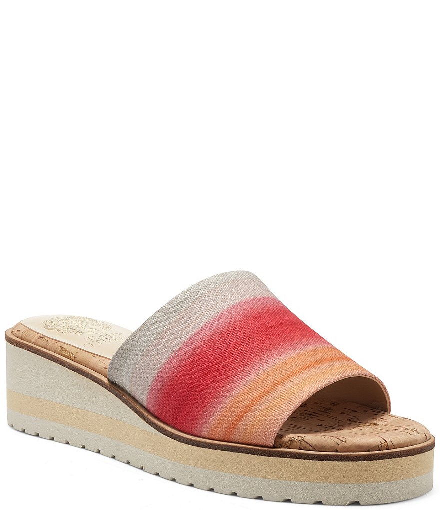 Vince Camuto Vivtina Fabric Cork Footbed Wedge Sandals