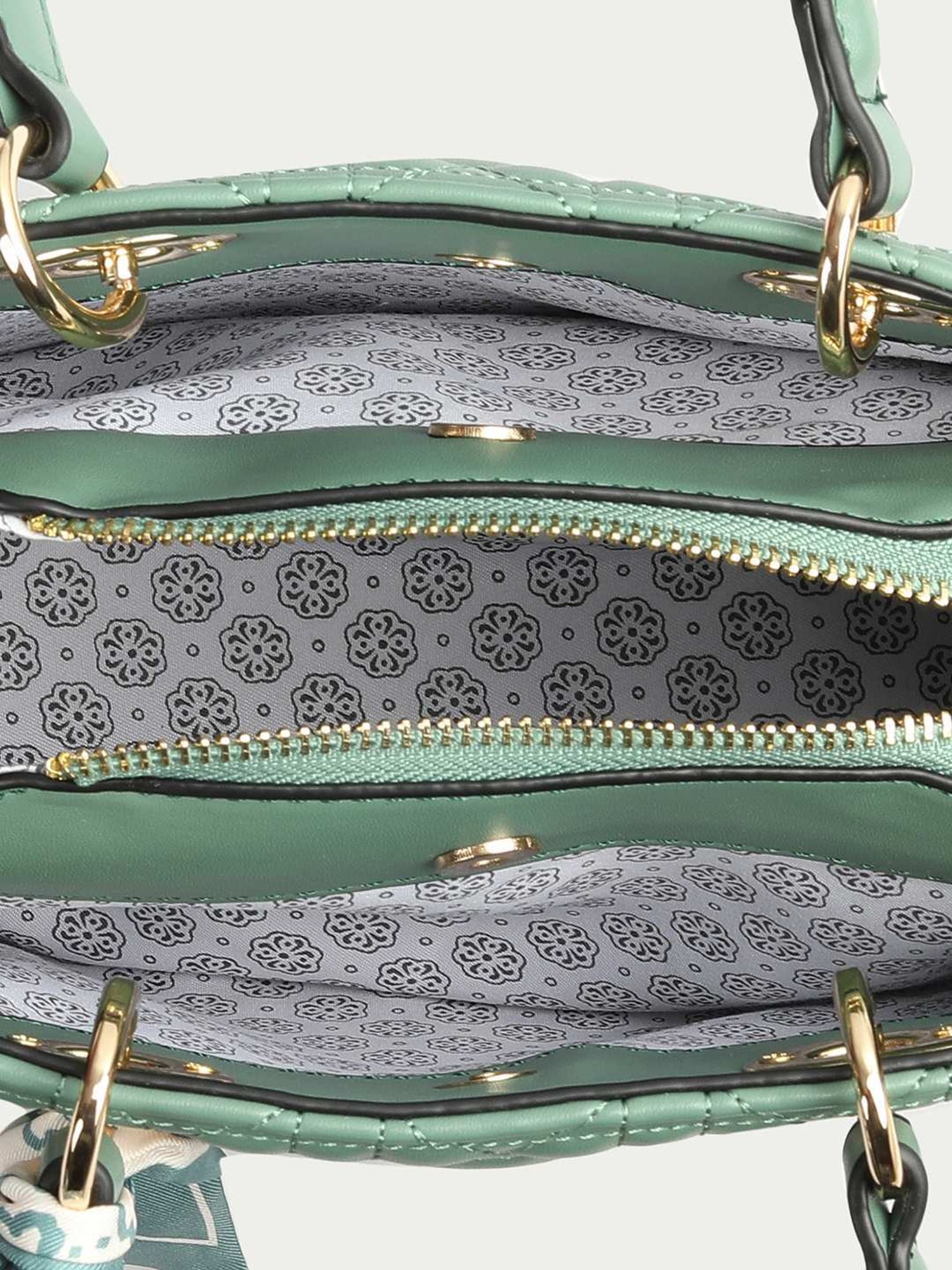 Code by Lifestyle Green Textured Handbag