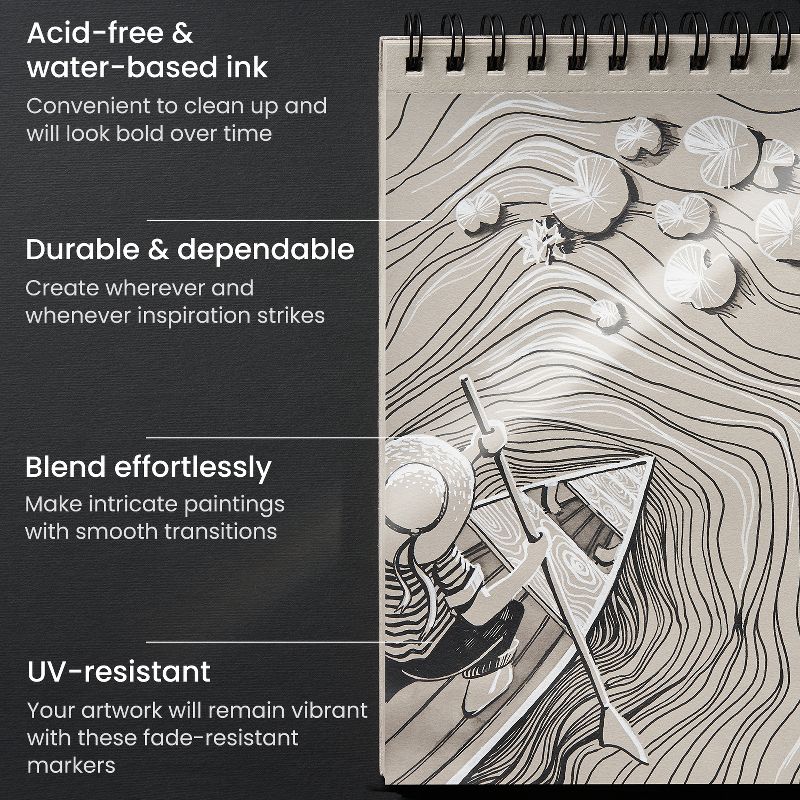 Universal Pen Style Dry Erase Marker, Fine/Bullet Tip, 12ct - Black