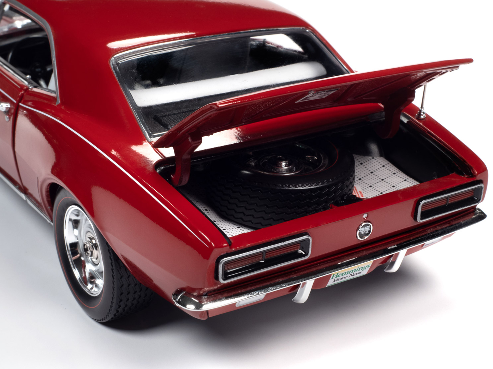 1967 Chevrolet Camaro RS/SS Bolero Red with White Stripe and White Interior "Hemmings Motor News" Magazine Cover Car (March 2014) 1/18 Diecast Model Car by Auto World