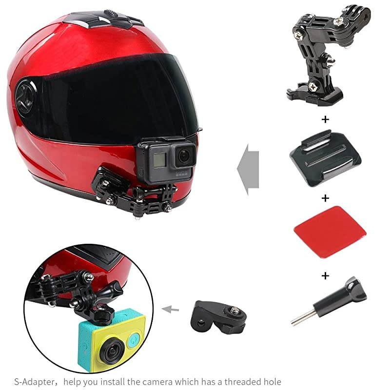 Motorcycle Helmet Chin Mount Compatible with GoPro Hero 87201865 Black4 SessionDJI Osmo ActionYI Action Camera and More