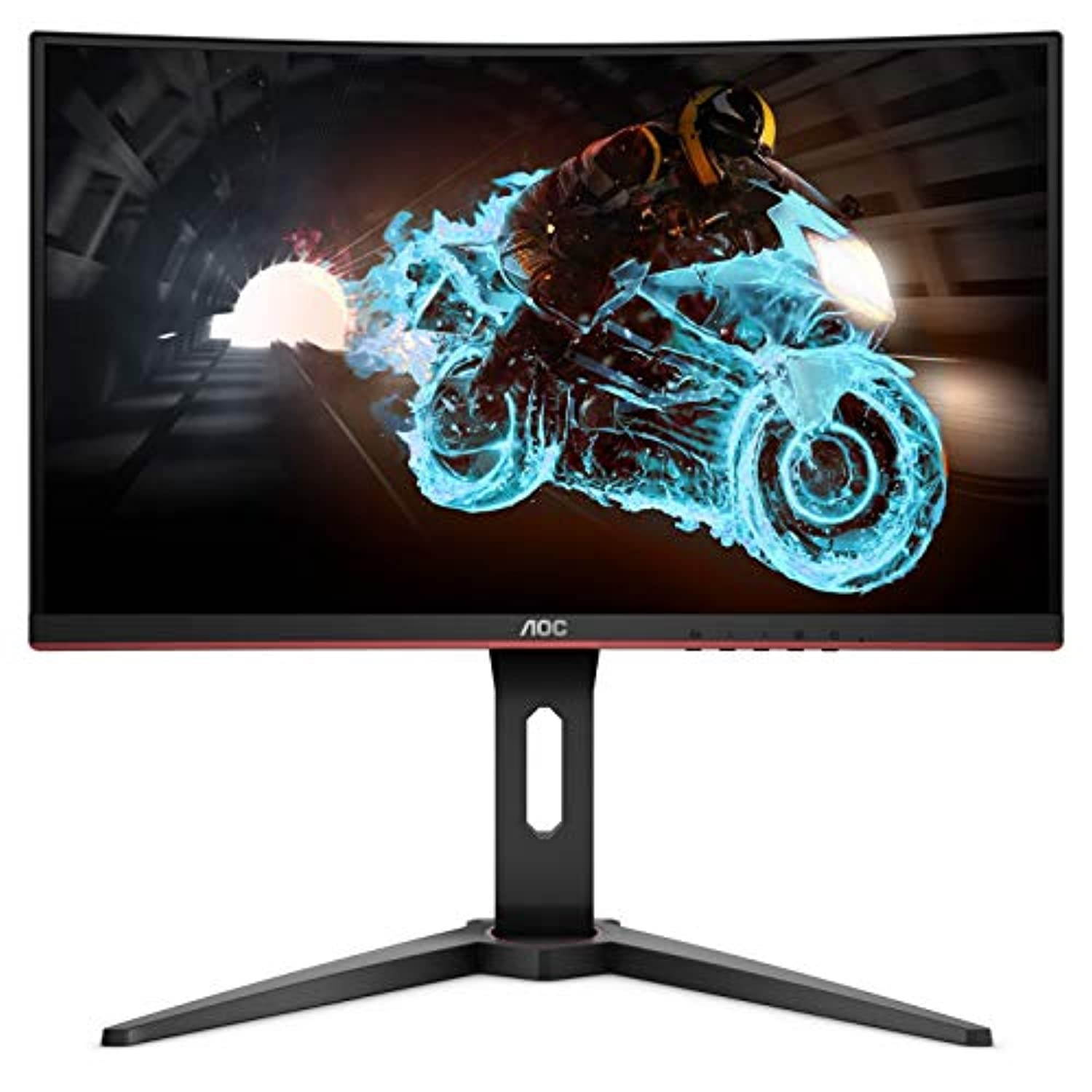 AOC C24G1A 24" Curved Frameless Gaming Monitor, FHD 1920x1080, 1500R, VA, 1ms MPRT, 165Hz (144Hz supported), FreeSync Premium, Height adjustable (C24G1A)