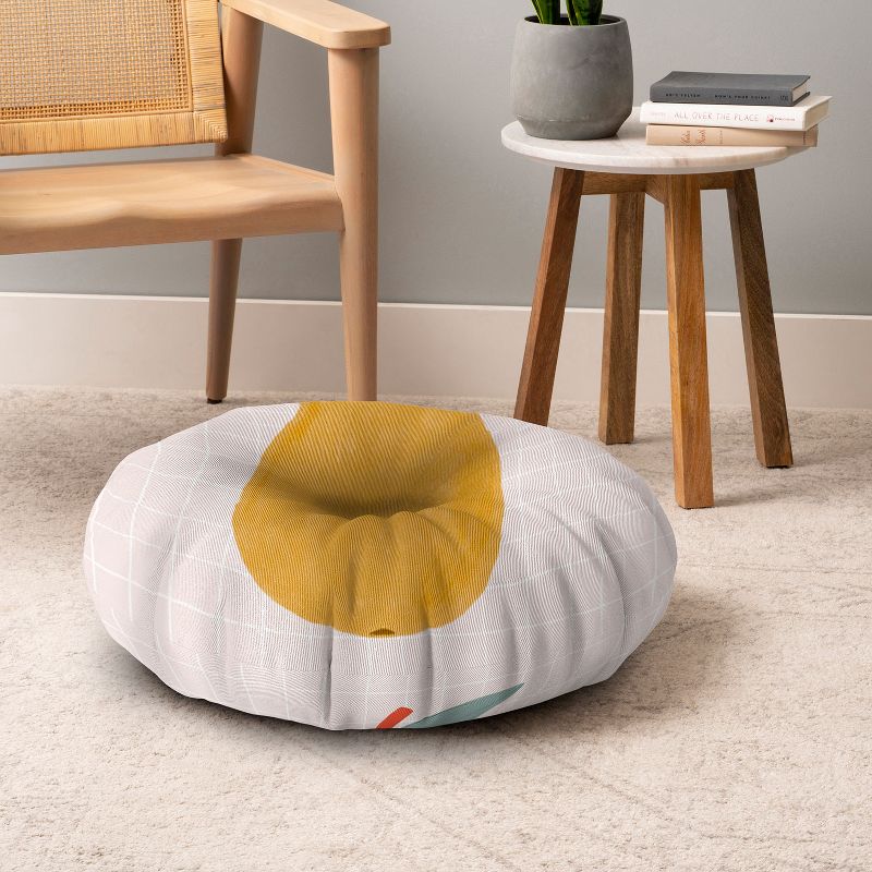 Hello Twiggs Yellow Pear Round Floor Pillow - Deny Desings
