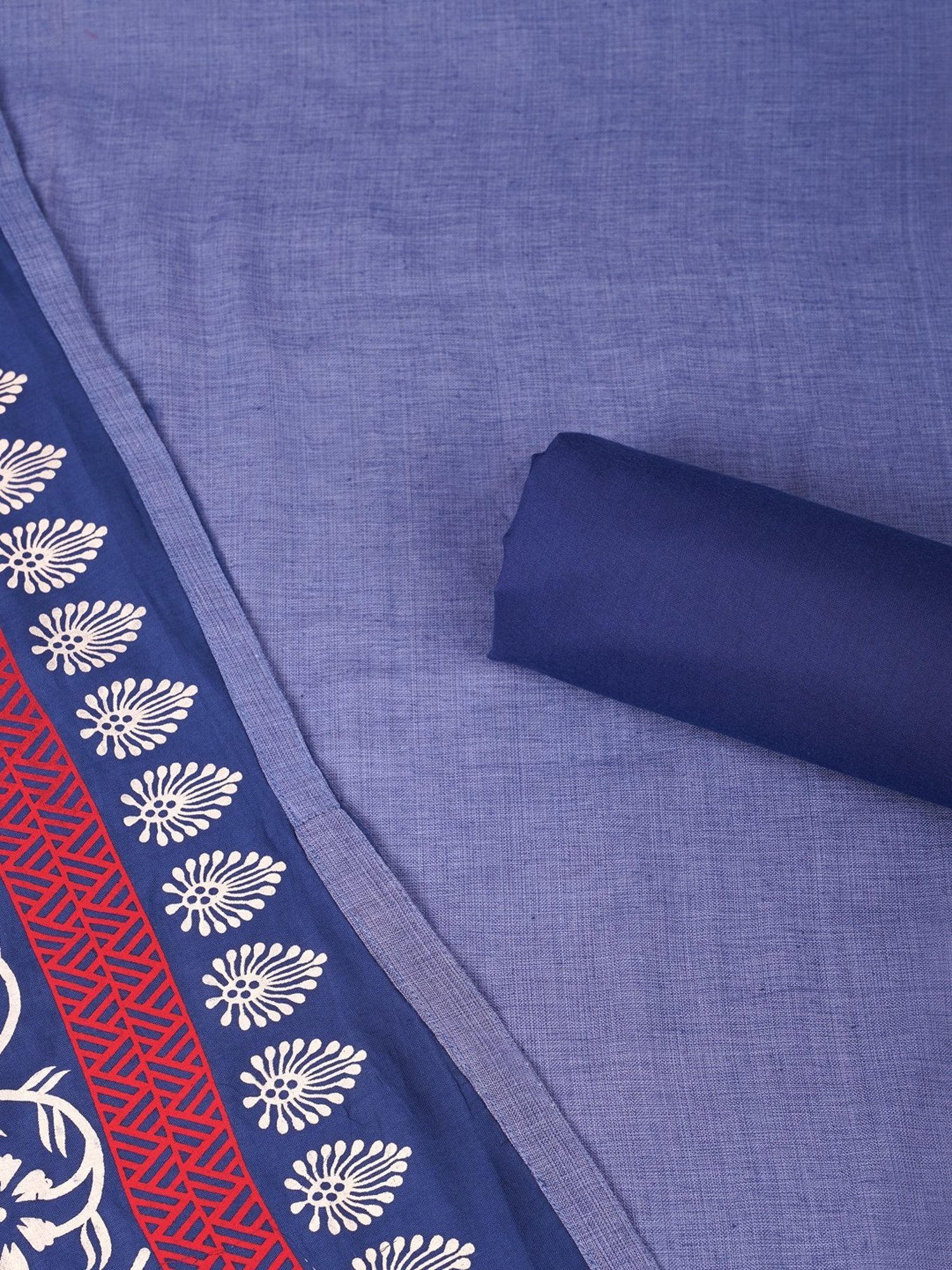 Kami Kubi Blue Printed Dress Material