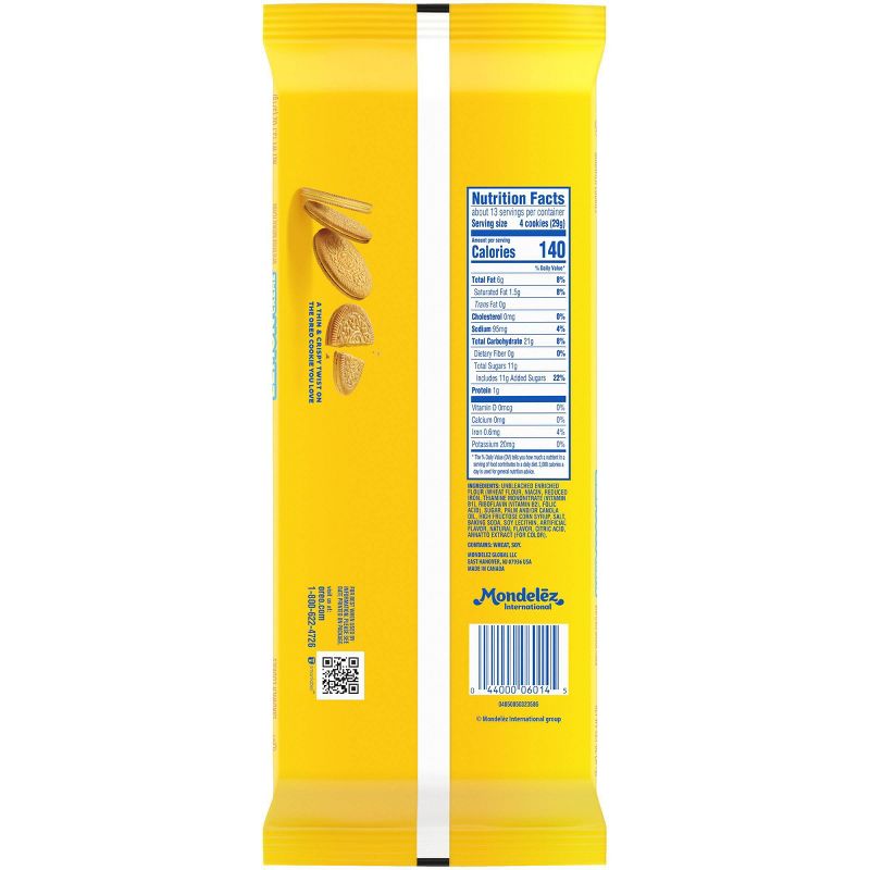 Oreo Thins Lemon Flavor Creme Golden Sandwich Cookies Family Size - 13.1oz