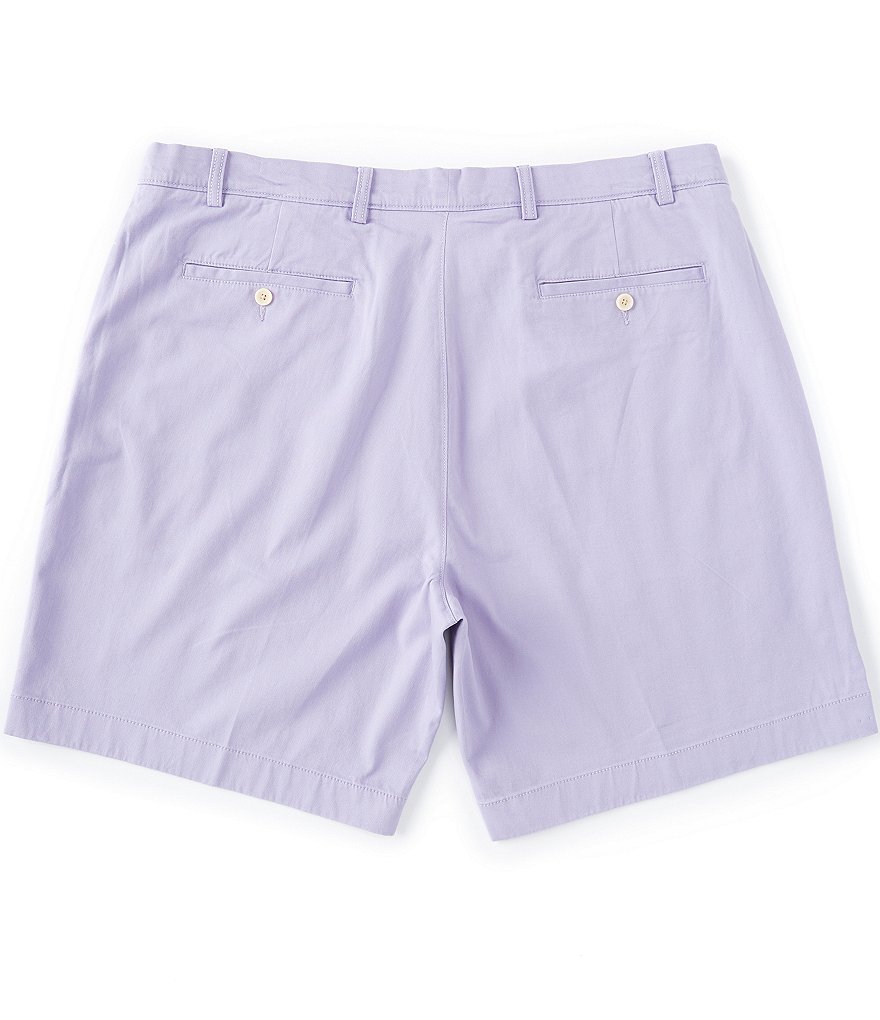 Roundtree & Yorke Big and Tall Performance 9#double; and 11#double; Inseam Flat Front Herringbone Print Shorts